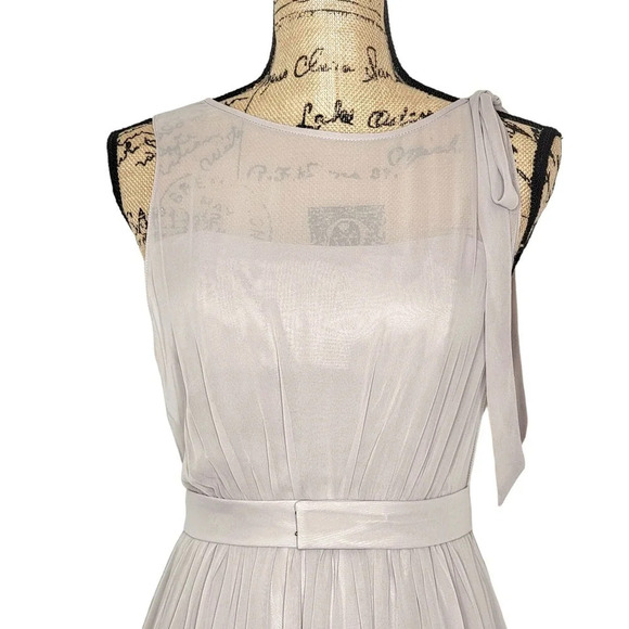 AFTER SIX Womens Bridesmaids Lux Chiffon Belted Evening Gown Size 2 Taupe New - Picture 8 of 16